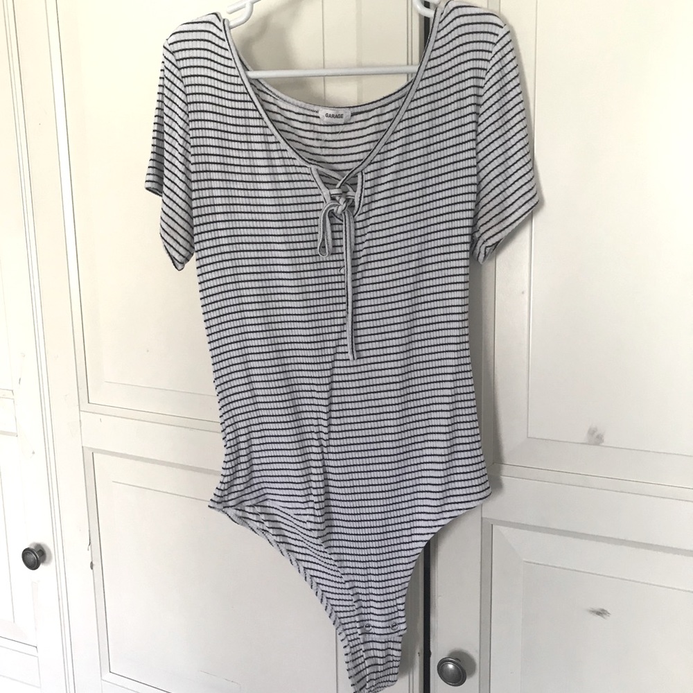 Garage striped bodysuit